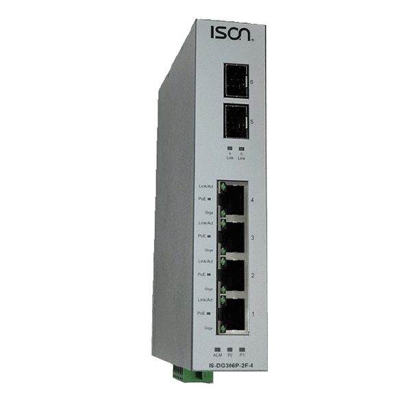 سوئیچ شبکه آیسون 6 پورت IS-DG306P-2F-4