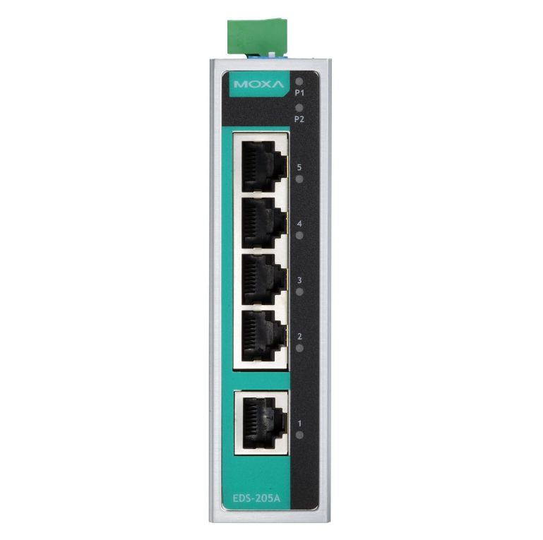 سوئیچ شبکه صنعتی موگزا 5 پورت EDS-205A
