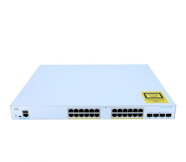 سوئیچ شبکه +PoE سیسکو 24 پورت CBS350-24FP-4X