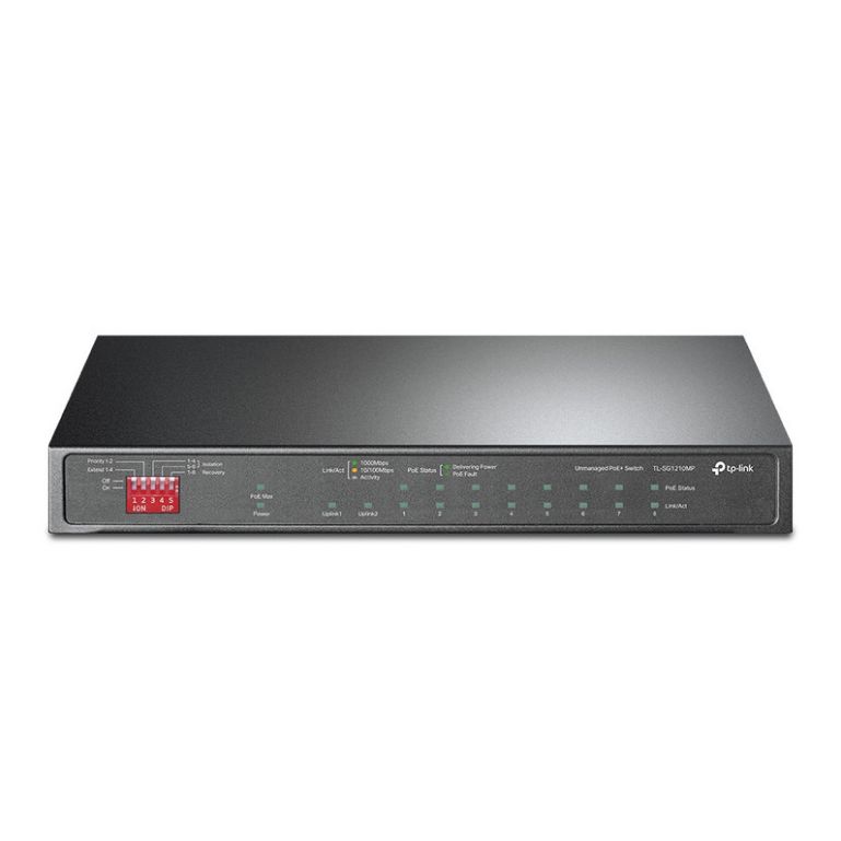 سوئیچ شبکه +PoE تی پی لینک 10 پورت TL-SG1210MP
