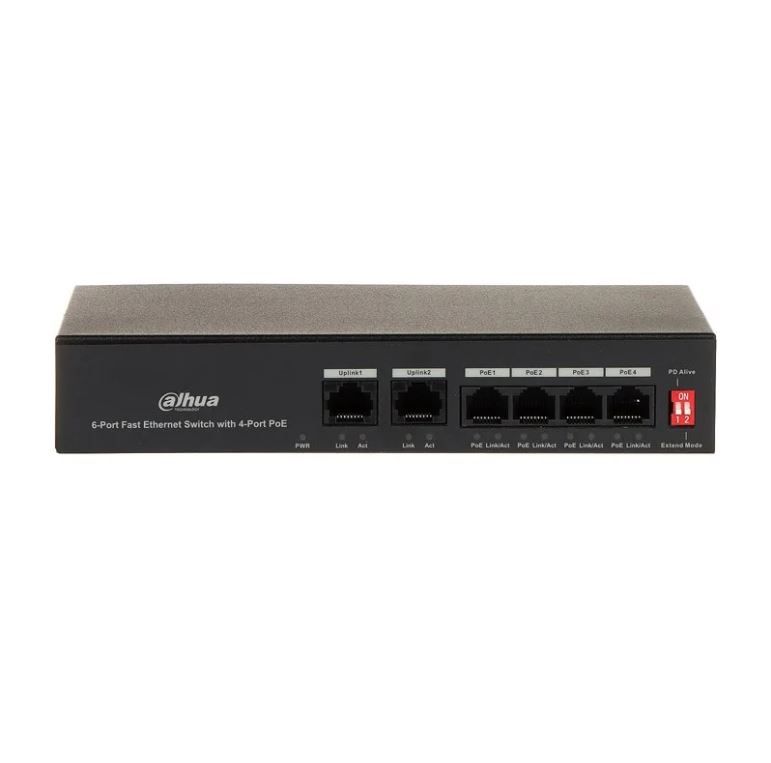 سوئیچ شبکه داهوا 6 پورت PFS3006-4ET-36