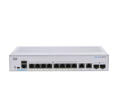 سوئیچ شبکه PoE مدیریتی سیسکو CBS350-8S-E-2G 8port