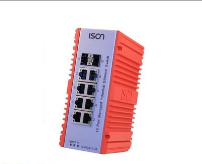 سوئیچ شبکه صنعتی آیسون 10 پورت IS-DG510-2F