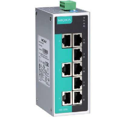 سوئیچ شبکه صنعتی موگزا 8 پورت EDS-208A