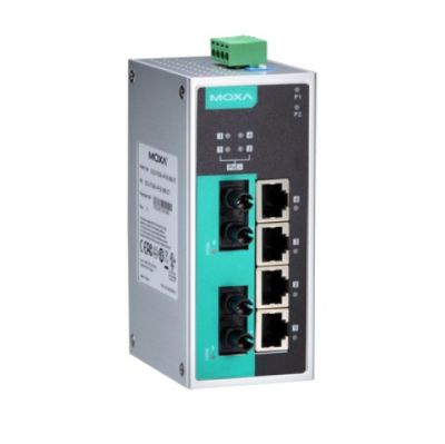 سوئیچ شبکه صنعتی موگزا 6 پورت EDS-P206A-4POE-M-SC