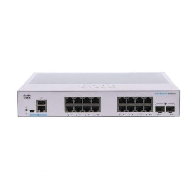 سوئیچ شبکه سیسکو مدیریتی 16 پورت CBS350-16T-E-2G